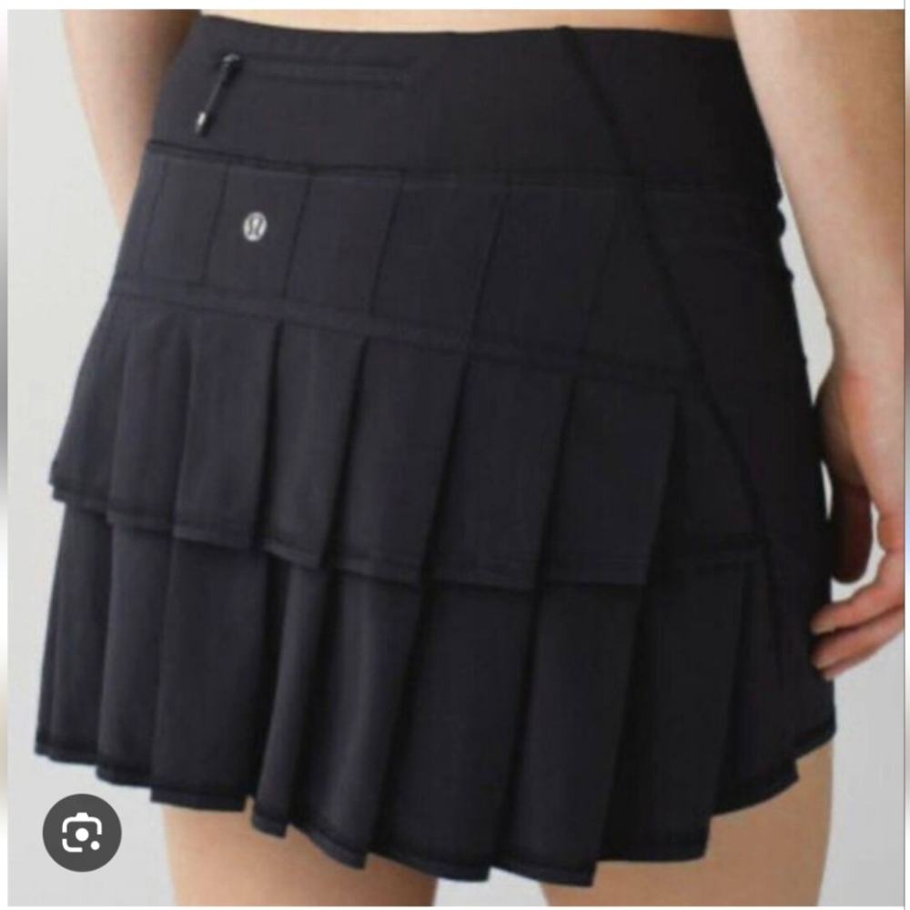 lululemon athletica Black Tiered Tennis Skirt